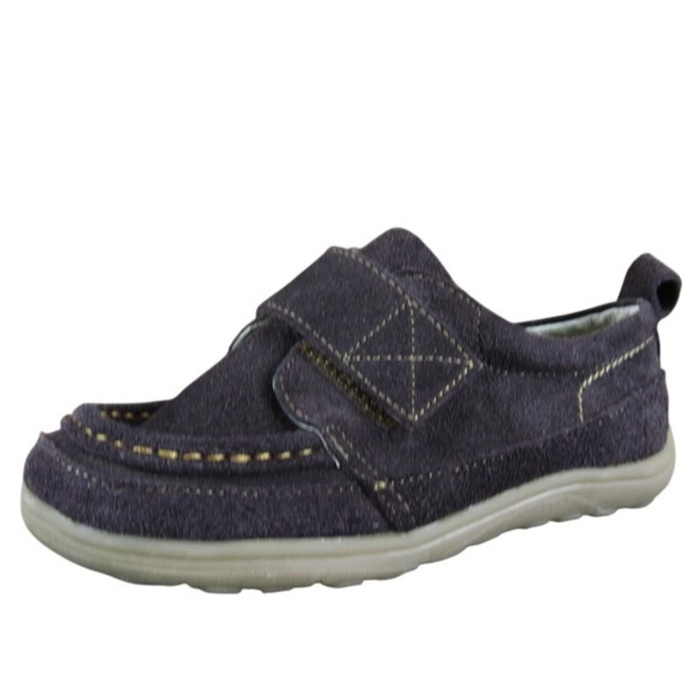 Kai Boys Sneaker  Sz T‎ 11.5 Medium Brown Leather Hook & Loop